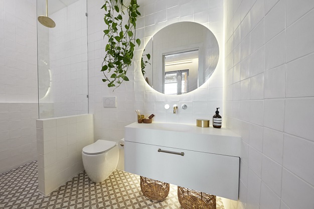 Bathroom-with-Toothbrush Holder