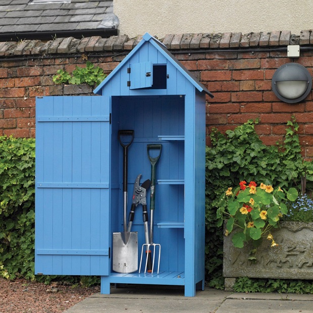 Small size wooden garden shed