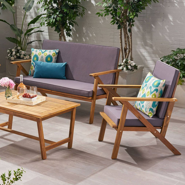 acacia wood outdoor lounge stting furniture outside