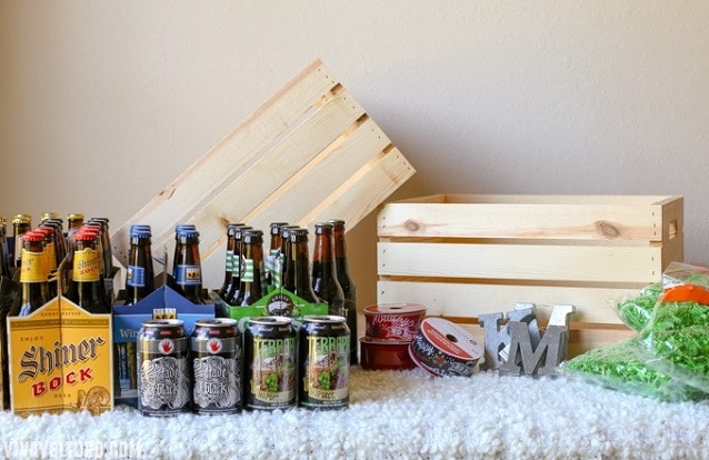 Christmas craft beer basket
