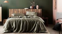 bamboo sheets in forest green