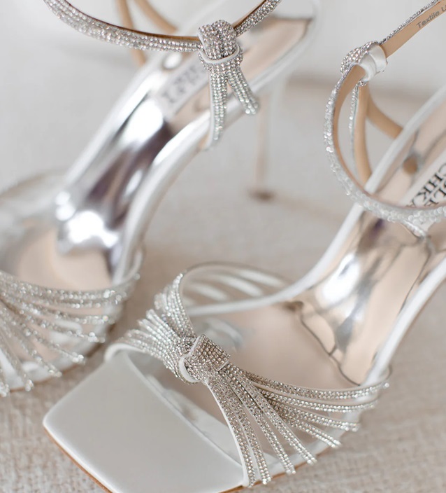 ESTELLA - STRAPPY CRYSTAL SQUARE TOE STILETTO HEELS - SOFT WHITE