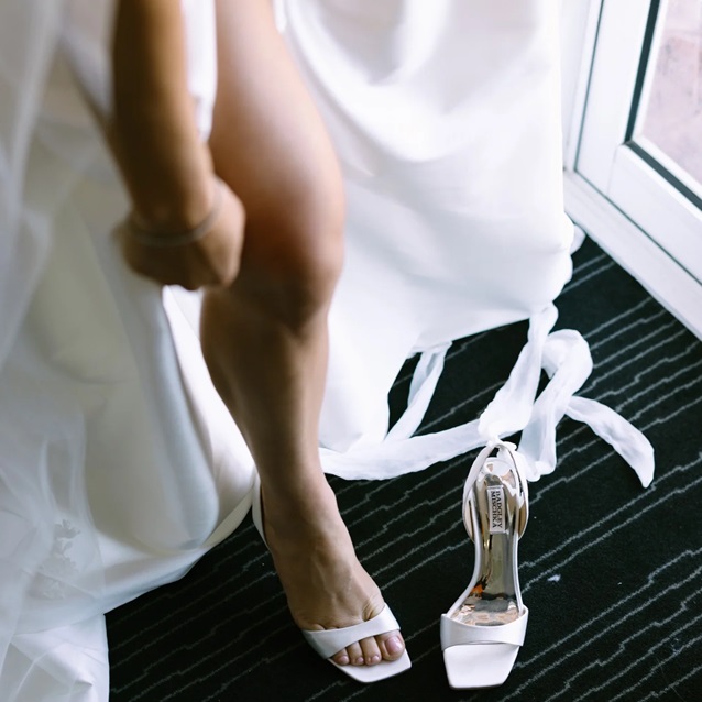 PRIMROSE - BOW STRAP STILETTO HEEL WITH OPEN TOE - WHITE