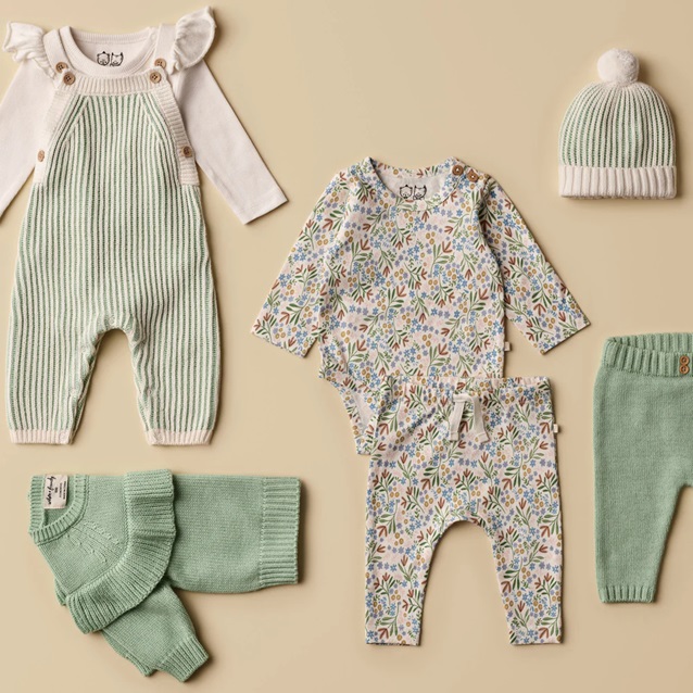 Mint Green Knitted Ruffle Overall