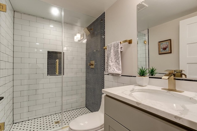 shower panel in the bathroom