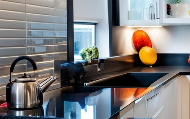 quality glass tiles in the kitchen