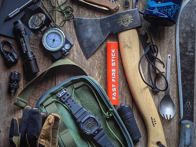 survival axe and other equipment