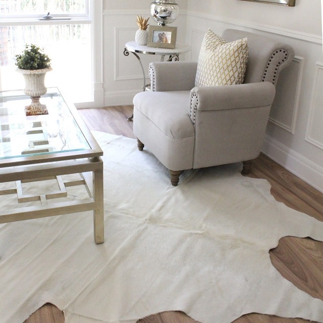 White cowhide