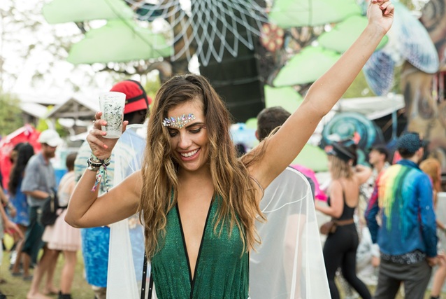 woman dancing on a festival